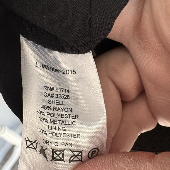 Armani Exchange Sz 0 NWT Black Shimmer Sleeveless Pleated Dress‎ w/ Pockets - Picture 9 of 11